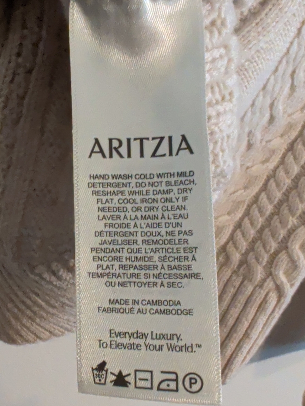 ARITZIA hi-hip turtleneck in heather light bone - size xs - Picture 11 of 12